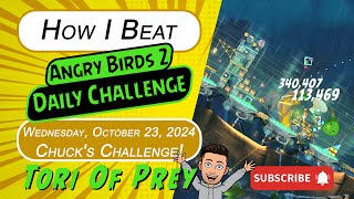 How I Beat Angry Birds 2 Daily Challenge Chucks Challenge 445  October 23  Complete [upl. by Ninazan]