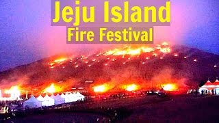 Jeju Island Fire Festival 2016  First youtube video [upl. by Darice240]