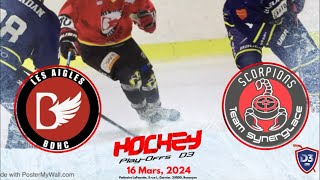 Match de Hockey sur Glace Playoffs D3 Besançon vs Mulhouse en direct [upl. by Gunning]