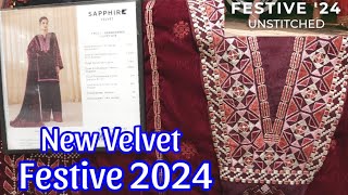 Sapphire Winter Velvet Collection  Linen Cotton Satin  Sapphire New Collection 2024 [upl. by Appel]