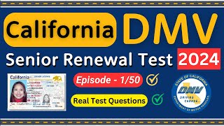 California DMV Senior Renewal Test 2024  DMV Written Test  Episode 01 [upl. by Messere]