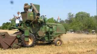 2012 John Deere 45 Combine Wheat Harvest July 13 2012 [upl. by Dorehs]