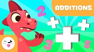 Addition for kids  Learning to add with Dinosaurs  Mathematics for kids [upl. by Lehcyar]