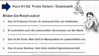 A1A2 Frohe Ostern Grammatik Relativsatz [upl. by Ahsienyt879]