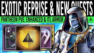 Destiny 2 DOUBLE EXOTIC MISSIONS amp PANTHEON CHALLENGE Curated Armor April Quests Enhanced Perks [upl. by Ennovaj]