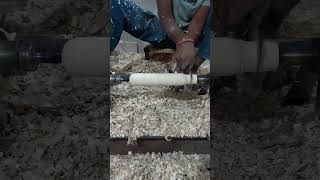 Wooden Frypan Handle Making Tutorial With Using Turning Machine 👀👍 shorts [upl. by Salsbury]