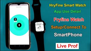 How to Change Time on a Smartwatch  HRYFine Watch app Time Settings to 12 Hour Format [upl. by Dominus]