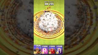 Earthquake vs Town Hall coc cocclans games gaming viralvideos [upl. by Vivi]