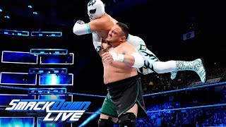 Samoa Joe debuts on SmackDown LIVE in the Superstar Shakeup SmackDown LIVE April 17 2018 [upl. by Itsuj]