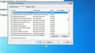 How to enable or disable Diagnostic Policy service using system configuration in windows 7 [upl. by Hanforrd]