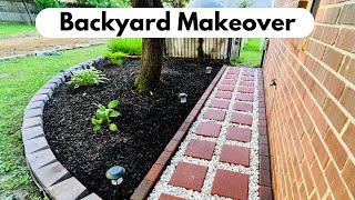 Paver Installation  Pathway Stepping Stones Garden Decoration DIY Backyard Makeover [upl. by Enileve]