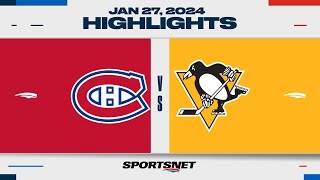 NHL Highlights  Canadiens vs Penguins  January 27 2024 [upl. by Elconin]