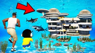 SHINCHAN AND FRANKLIN BUYING THE RAREST UNDER WATER MANSION CHALLENGE GTA 5 [upl. by Fotzsyzrk]