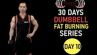 30 Days Dumbbell Fat Burning Workout 10 Upper Body Arms Dumbbell Home Workout with Coach Ali [upl. by Kcirderfla946]