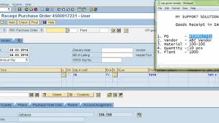 Goods Receipt In SAP  MIGO SAP  MIGO Transaction In SAP [upl. by Enialahs598]