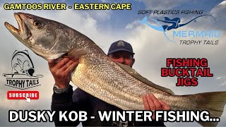 How to catch Winter Kob fishing Bucktail Jigs on Gamtoos River [upl. by Christalle]