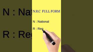 NRC full form  full form of NRC  full form [upl. by Shaughnessy]