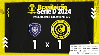 CIANORTE 1 X 1 CASCAVEL  BRASILEIRÃO SÉRIE D  2ª FASE [upl. by Houser712]