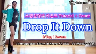 Drop It DownLinedanceTutorialIntermediateChoreographer Shane McKeever NIRE  February 2024 [upl. by Mehsah]