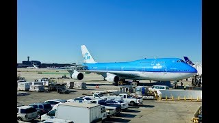 KLM Boeing 747406M  Chicago OHare to Amsterdam Schiphol  OHare Ramp Action  4K Video [upl. by Greyson]