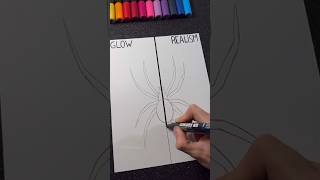 Glow vs Realism 🕷️ shorts art spider [upl. by Dorweiler]