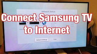 Samsung Smart TV How to Connect to Internet WiFi Wireless or Wired [upl. by Akalam]