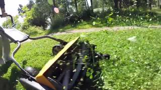 Fiskars Staysharp Reel Mower in Action GoPro Hero3 slow motion [upl. by Eldwen]