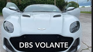 Aston Martin DBS Superleggera Volante drive and exhaust sound [upl. by Adnirem]