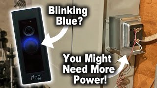 Ring Video Doorbell Not Working No Power or Blinking Blue  Transformer Replacement [upl. by Rolfston]