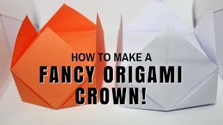 Fancy Origami Crown  Paper Crown [upl. by Eelyme]