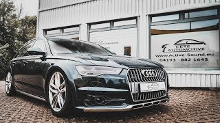 LUFTFAHRWERK TIEFERLEGEN AUDI A6 4G ALLROAD FACELIFT mit ACTIVE SOUND BOOSTER  Soundmodul [upl. by Field]