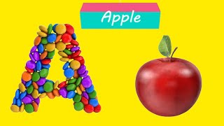 New ABC Song  ABC Fruits Phonics Song  ABC Phonics Song  Capital Letter Phonics Songa for apple [upl. by Booze]