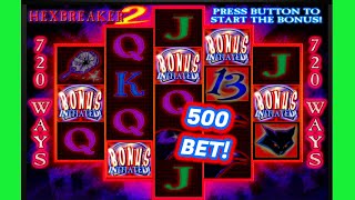 INCREDIBLE BONUS ON MAX BET 500 🍀💵 Hexbreaker 2 Classic Slot  BIG WINS and FREE SPINS 🐱 [upl. by Gustave]