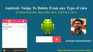 Android Swipe to Delete Recyclerview LinearLayout Relative layout [upl. by Roi]