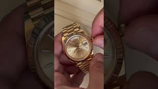 ROLEX DAYDATE 40MM GOLD ROMAN DIAL FLUTED BEZEL rolex watch cnfans audemars future [upl. by Gualterio]