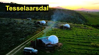 Dome glamping with hot tub near Caledon Western Cape South African farm stay Pomgratz [upl. by Gingras654]