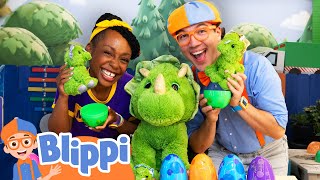 Counting 1 to 10 with Blippi Dino Egg Hunt Adventure  Educational Videos for Kids [upl. by Eillime]