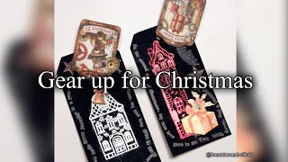 스탬페리아 Gear up for Christmas stamperia journaling 다이어리꾸미기 mixedmedia scrapbooking [upl. by Vaientina]