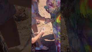 “Vandalizing cars” at Cadillac Ranch in Amarillo TX [upl. by Barthol]