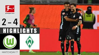 Wolfsburg gegen Werder Bremen 2  4  HIGHLIGHTS amp GOALS  Bundesliga 202425 [upl. by Loralee319]