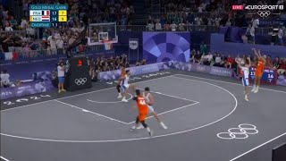 Netherlands vs France 1817 Men’s 3x3 Basketball final highlights Gold medal Paris Olympics 2024 [upl. by Theran]