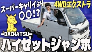 【ハイゼットジャンボ エクストラ4WD】まさに軽トラ界の〇〇！ライバル スーパーキャリイとの違いは？ 内装＆外装徹底レビュー HIJET TRUCK Jumbo エクストラ 4WD CVT [upl. by Hertzog]