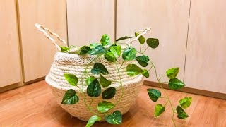 Faça você mesmo Cesto com corda de sisal Lindo e Fácil fazer  diy [upl. by Hillie444]