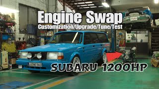 Volvo 240 SE Estate 93 Gets A Massive Upgrade With Subaru BRZ 78L Engine Swap And Tune [upl. by Arais]