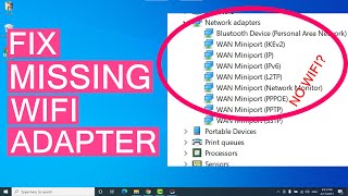 How To Fix Wireless Adapter Missing In Windows 10  Get WiFi Adapter Back [upl. by Anitirhc]