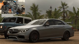 4K 480 E63 AMG Mercedes benz  Forza Horizon 5  Steering Wheel Gameplay [upl. by Houser]