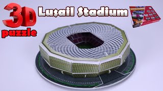 Qatar stadium Lusail Stadium 3D paper puzzles Assembly and review [upl. by Hayward]