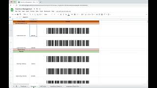 Create Barcode QR Code amp track your inventory all in Google Sheet Scan using AndroidiPhones [upl. by Nimesh]