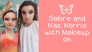 Sabre and Naz Norris with makeup on💄By Gnarly Norris 😁 [upl. by Maleeny302]