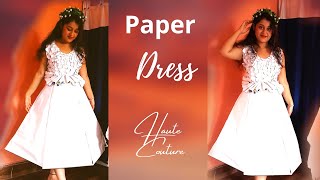 Paper dress DIY  Turning old CALENDARS into Haute couture  Best out of waste [upl. by Ilonka468]